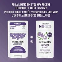 Schmidt's  Natural Origin Deodorant 48 Hour Protection Lavender & Sage Deodorant for Men and Women 75 g