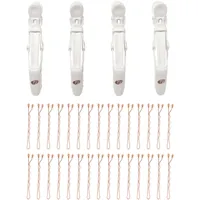 Clip Kit with 4 Alligator Clips and 30 Rose Gold Bobby Pins