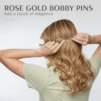 Clip Kit with 4 Alligator Clips and 30 Rose Gold Bobby Pins