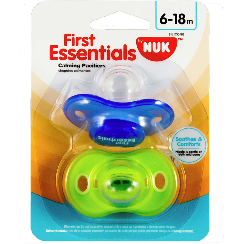 First Essentials by NUK® Comfort Fit Pacifier, 6-18M, 2PK, Silicone