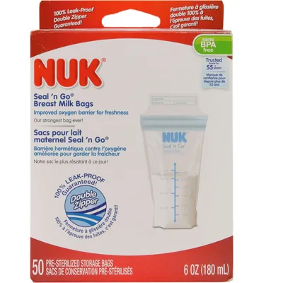 NUK® Seal 'n Go® Breast Milk Storage Bags, 50CT