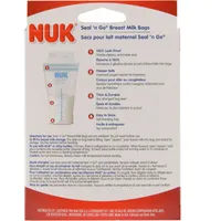 NUK® Seal 'n Go® Breast Milk Storage Bags, 50CT
