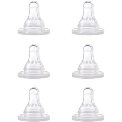 First Essentials by NUK® Nipple 6PK, Fast Flow, Silicone