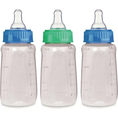 First Essentials by NUK® Clear View® Bottle 5OZ, 3PK, Slow Flow, Silicone