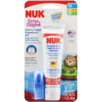 NUK® 3-Sided Finger Brush & Cleanser Set, 1.4OZ