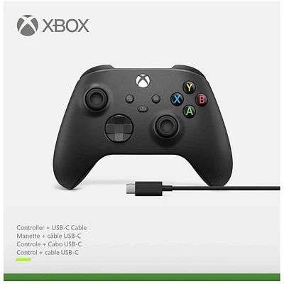 Xbox Wireless Controller Carbon Black with USB-C Cable