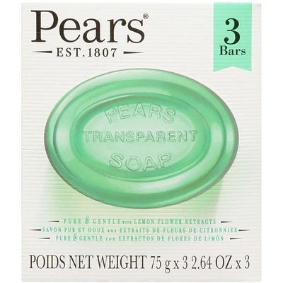 Pears® Transparent Soap with Lemon Flower Extracts 3pk