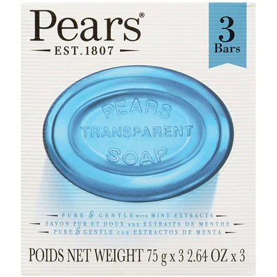 Pears® Transparent Soap with Mint Extracts 3 pk