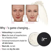 Mattifying loose Setting Powder, conceals pores, talc-free, Bye Bye Pores