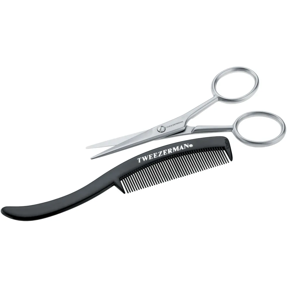 Gear Mustache scissors with comb