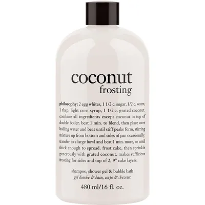 coconut frosting shampoo, shower gel & bubble bath