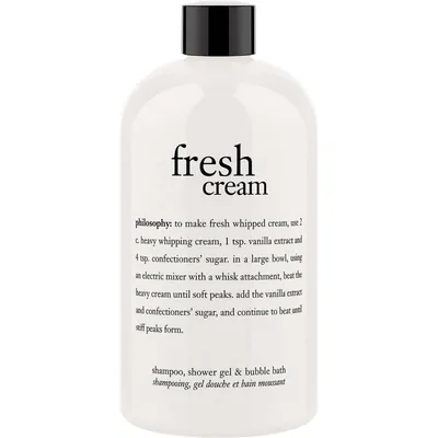 fresh cream shampoo shower gel & bubble bath