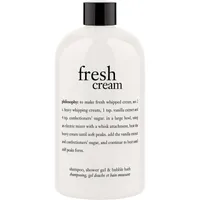 fresh cream shampoo, shower gel & bubble bath for women, cleanses, conditions, softens skin & hair