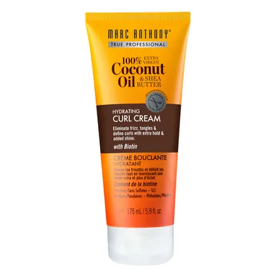 100% Extra Virgin Coconut Oil & Shea Butter Hydrating Curl Cream  with Biotin