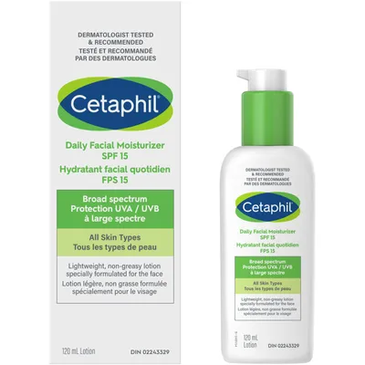 Daily Facial Moisturizer with SPF 15 - Lightweight Moisturizer for Face with Broad Spectrum Protection