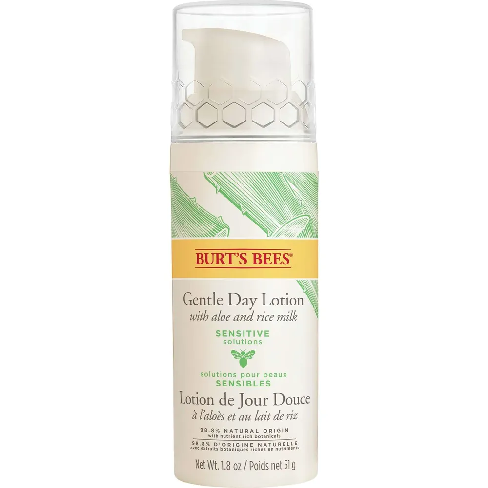 sensitive Solutions Gentle Day Lotion, Face Moisturizer for Sensitive Skin with Aloe and Rice Milk, 98.8% Natural Origin, Developed with Dermatologists, 51g