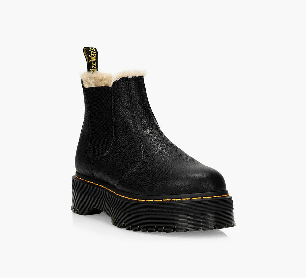 2976 FAUX FUR LINED QUAD PLATFORM CHELSEA BOOTS