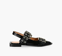 WIDE WELT BUCKLE BALLERINA