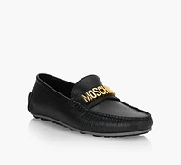 LETTERING LOGO LEATHER LOAFERS