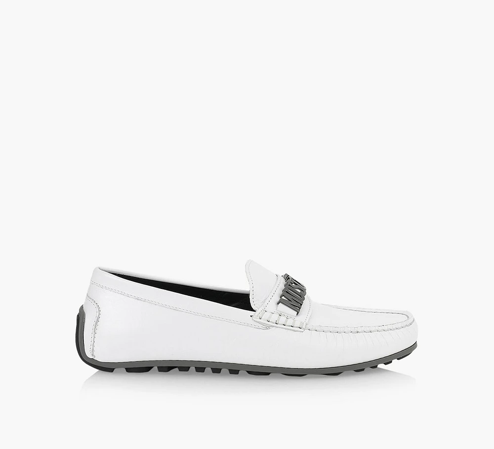 LETTERING LOGO LEATHER LOAFERS