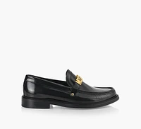 LETTERING LOGO LEATHER LOAFERS