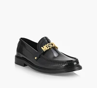 LETTERING LOGO LEATHER LOAFERS