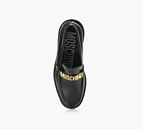 LETTERING LOGO LEATHER LOAFERS