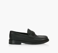 LETTERING LOGO LEATHER LOAFERS