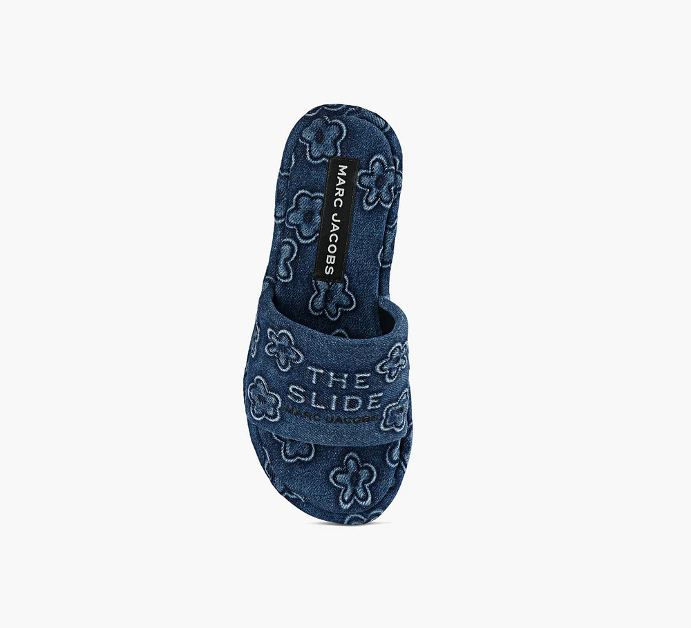 THE PUFFY DAISY DENIM PLATFORM SANDAL