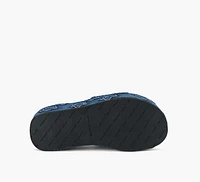 THE PUFFY DAISY DENIM PLATFORM SANDAL