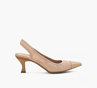 CHALK SLINGBACK HEEL