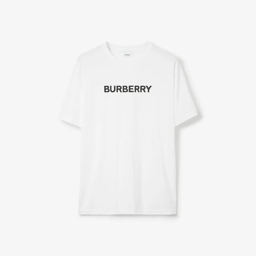 Burberry Logo Cotton T-shirt in White - Men