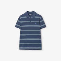 Striped Cotton Polo Shirt in Pilot - Men | Burberry® Official