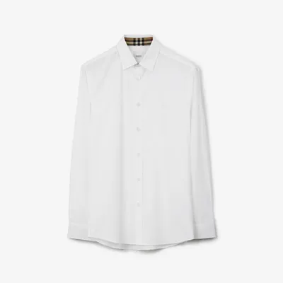 Stretch Cotton Shirt in White