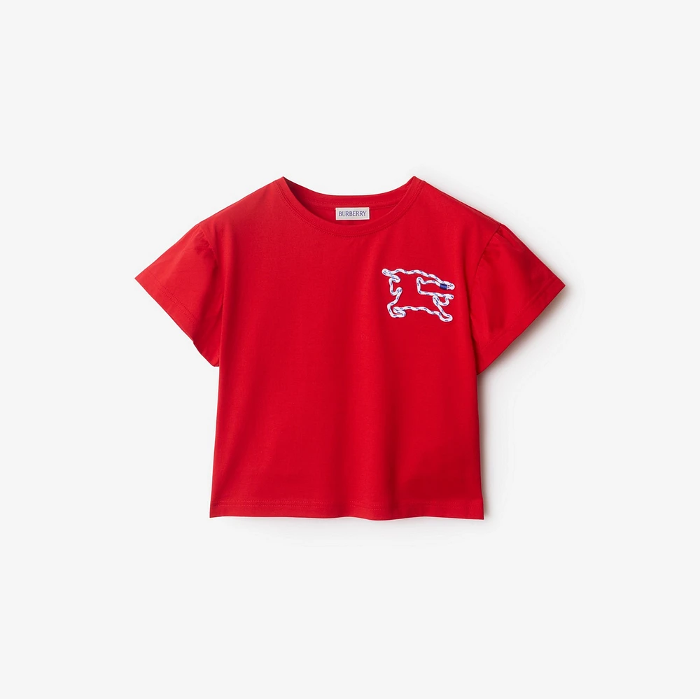 Laces EKD Cotton T-shirt in Pillar | Burberry® Official