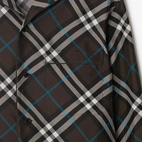 Check Silk Pyjama Shirt in Snug - Women | Burberry® Official