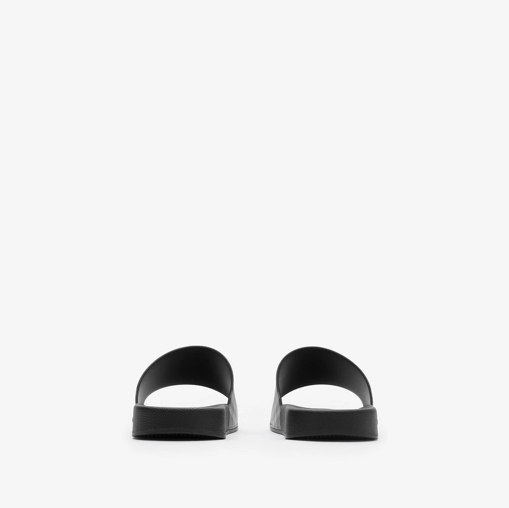 Check Slides in Leaf - Men, Technical | Burberry® Official