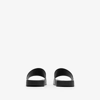Check Slides in Leaf - Men, Technical | Burberry® Official