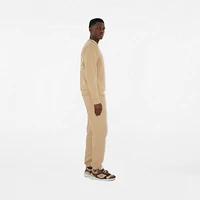 Knight Stamp Cotton Jogging Pants in Flax - Men | Burberry® Official