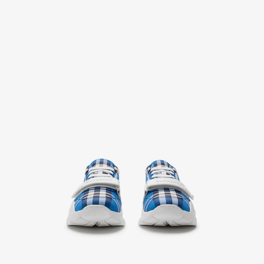 Check Sneakers in Hyacinth - Men, Nylon, Technical | Burberry® Official