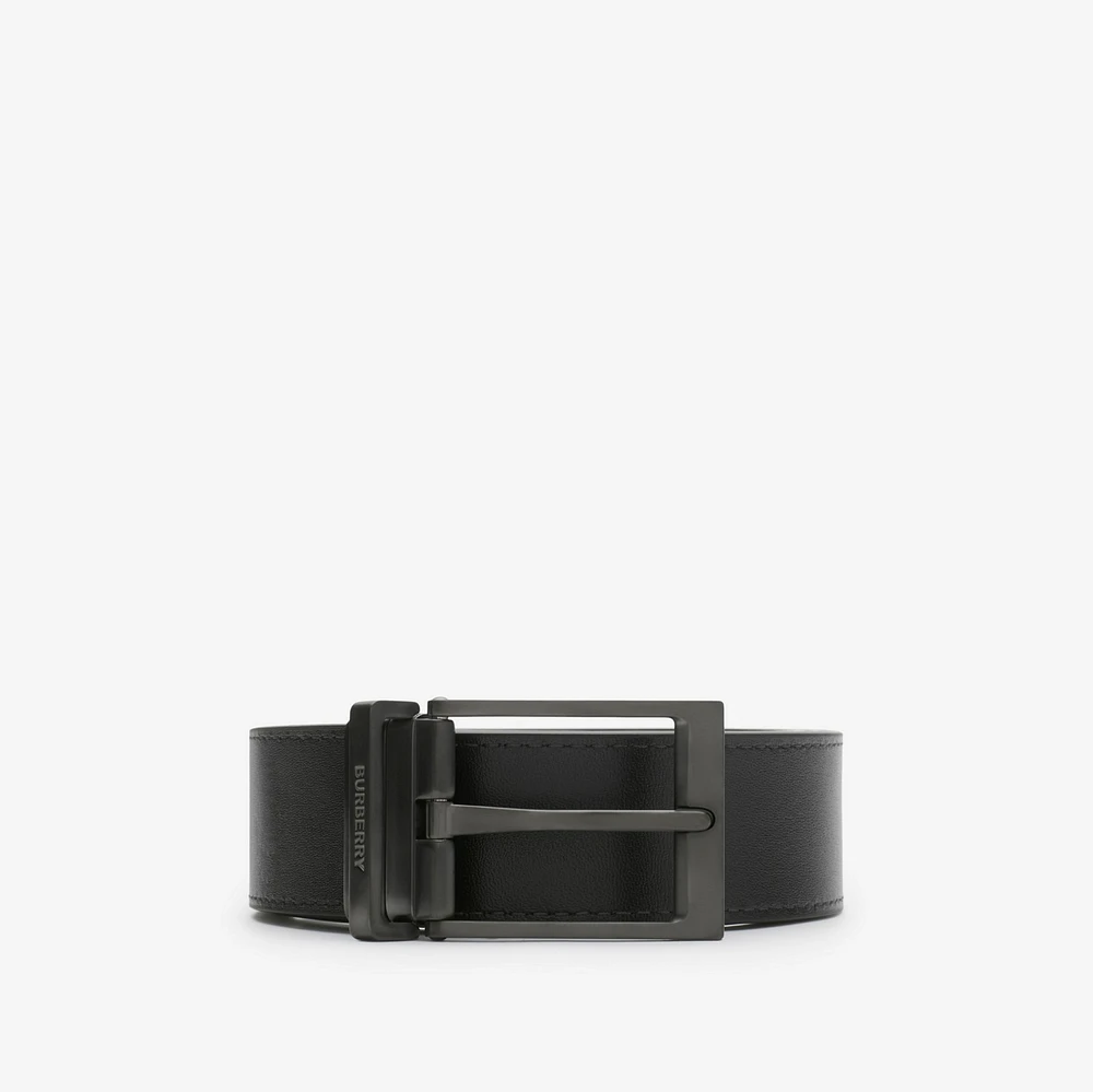 Reversible Check Belt in Charcoal/graphite - Men | Burberry® Official