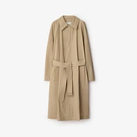 EKD Long Cotton Blend Car Coat in Sand - Men | Burberry® Official