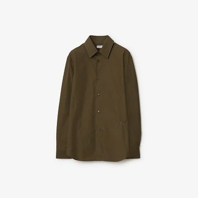 Cotton Shirt in Military - Men | Burberry® Official