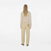 Check Label Cotton Jogging Pants in Nutmeg - Women | Burberry® Official