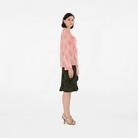 Check Silk Wrap Skirt in Oil - Women | Burberry® Official