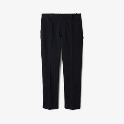 Cotton Chinos in Navy - Men | Burberry® Official
