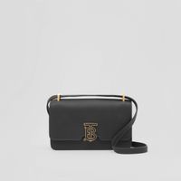 Grainy Leather Mini TB Bag in Black - Women | Burberry® Official