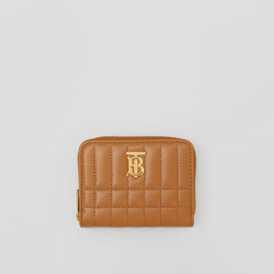 Quilted Leather Lola Zip Wallet in Maple Brown - Women | Burberry® Official