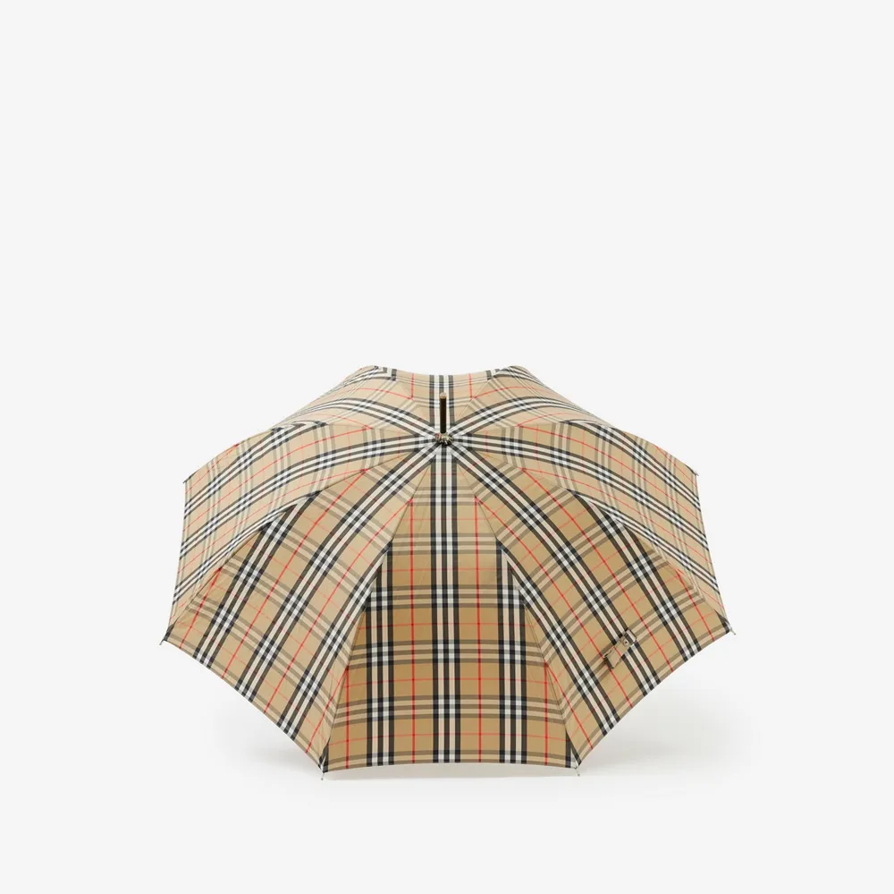 Check Umbrella in Archive beige | Burberry® Official