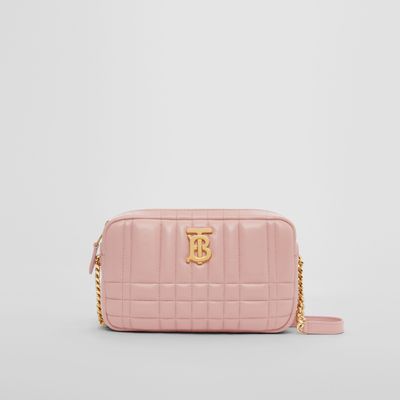 Quilted Leather Small Lola Camera Bag in Dusky Pink - Women | Burberry® Official